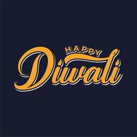 gelukkig diwali, handgeschreven mooi belettering, festival van lichten vector grafisch