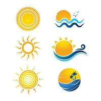 zon logo verzameling voor bedrijf vector