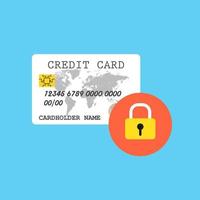 beschermde creditcard vector