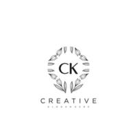 ck eerste brief bloem logo sjabloon vector premie vector kunst