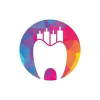 tandarts financiën icoon logo concept. tandheelkundig stat vector logo ontwerp sjabloon.