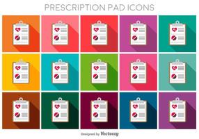 Prescription Pad Flat Color Vector Pictogrammen