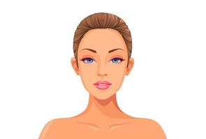 vrouw gezicht avatar vector