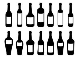 glazen fles vector ontwerp illustratie geïsoleerd op een witte achtergrond