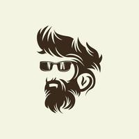 baard kapper vector logo illustratie