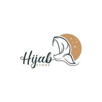 hijab op te slaan vector logo illustratie