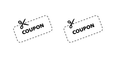 icoon korting bonnen. coupon vector pictogrammen. kortingsbonnen pictogrammen voor web ontwerp. eps10