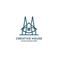creatief huis logo icoon vector beeld