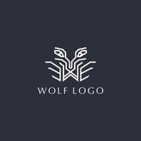 wolf logo ontwerp icoon sjabloon vector