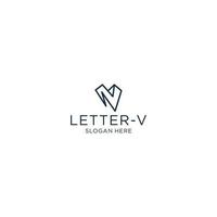 letter v logo pictogram ontwerp vector