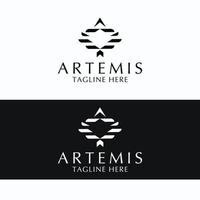 Artemis logo ontwerp icoon sjabloon vector