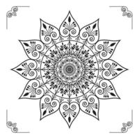 creatief, modern, abstract en professioneel luxe siermandala-achtergrondontwerp of patroonontwerpvector vector