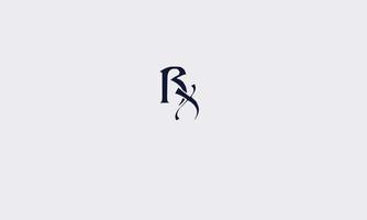 rx alfabet brieven initialen monogram logo vector