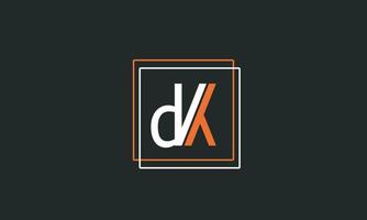 alfabet brieven initialen monogram logo dvk vector