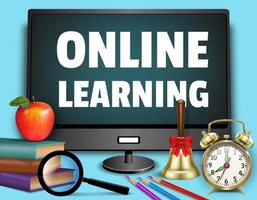 '' online leren '' achtergrond vector