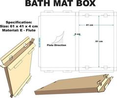 sterk en mooi hoor bad mat doos. deze doos kan ook worden gebruikt voor elektronisch dozen en anderen vector