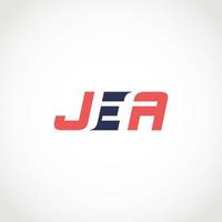 jea brief logo. jea merk identiteit logo. jea brief ontwerp. vector