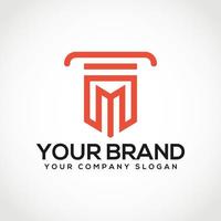 m brief wet logo symbool vector ontwerp. wet stevig, advocaat of advocaat kantoor logo. wet firma brief m logo.