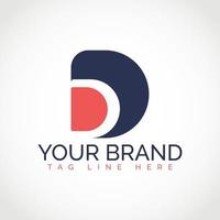 d monogram logo. d brief abstract icoon. d symbool belettering vector. creatief en minimalistische brief d. vector