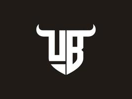 eerste ub stier logo ontwerp. vector