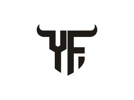 eerste yf stier logo ontwerp. vector