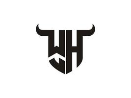 letter wh handtekening logo sjabloon vector