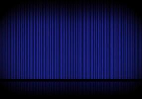 blauw gordijn opera, bioscoop of theater stadium gordijnen vector