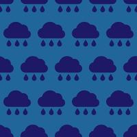 regenachtig wolk. naadloos patroon van regenachtig wolken. slecht weer symbool. vector illustratie.