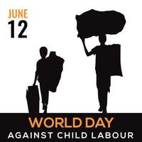 werelddag tegen kinderarbeid vector