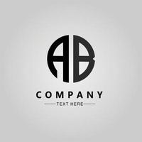 logo typografie brief een en b. meetkundig logo. perfect voor uw bedrijf of bedrijf. vector