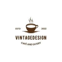 wijnoogst ontwerp cafe logo embleem vector