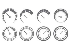 Set Tachometer Pictogrammen vector