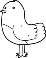 lijn tekening tekenfilm vogel vector