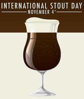 Internationale stout dag banier ontwerp vector