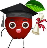 rood appel vervelend diploma uitreiking hoed vector