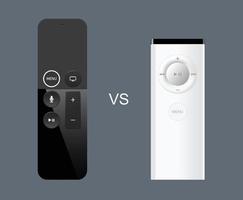 oud vs nieuw slim TV afgelegen controles vector