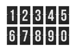 mechanische scorebordnummers vector