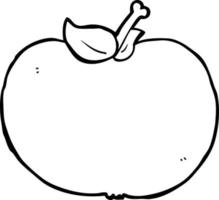 lijntekening cartoon appel vector
