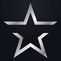 luxe zilver ster logo symbool vector ontwerpen sjabloon, elegant stijl ster logo ontwerpen met zwart achtergrond. eps vector het dossier