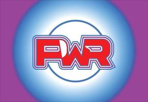 pwr brief logo en icoon ontwerp sjabloon vector