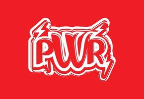 pwr brief logo en icoon ontwerp sjabloon vector