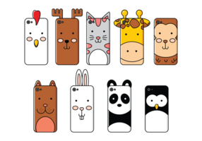 Telefoon Geval Cartoon Dieren vector