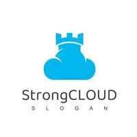 cyber beveiligen logo ontwerp sjabloon, gegevens wolk veiligheid icoon vector