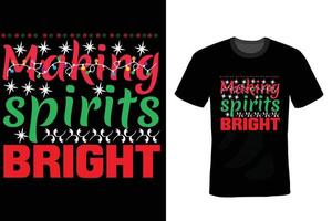 vrolijk Kerstmis t-shirts ontwerp sjabloon vector