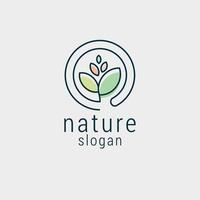 natuur logo icoon ontwerp sjabloon. luxe, vector. vector