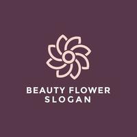 schoonheid bloem logo icoon ontwerp sjabloon. luxe, vector. vector