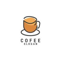 koffie logo icoon ontwerp sjabloon. luxe, vector