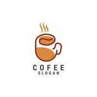 koffie logo icoon ontwerp sjabloon. luxe, vector