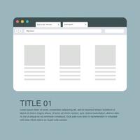 vlak ontworpen web lay-out vector