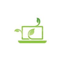 groen technologie logo ontwerpen vector
